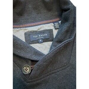 Ted Baker London Winter Sweater Adult 6 Blue Long Sleeve Pullover Mock Neck